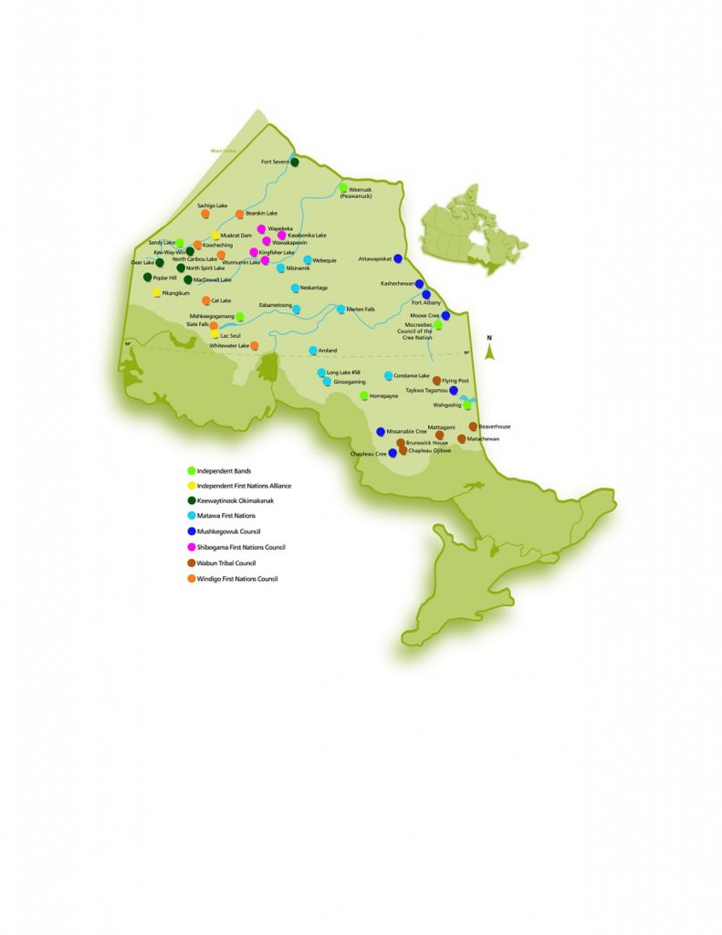 Ontario Indian Reservations Map