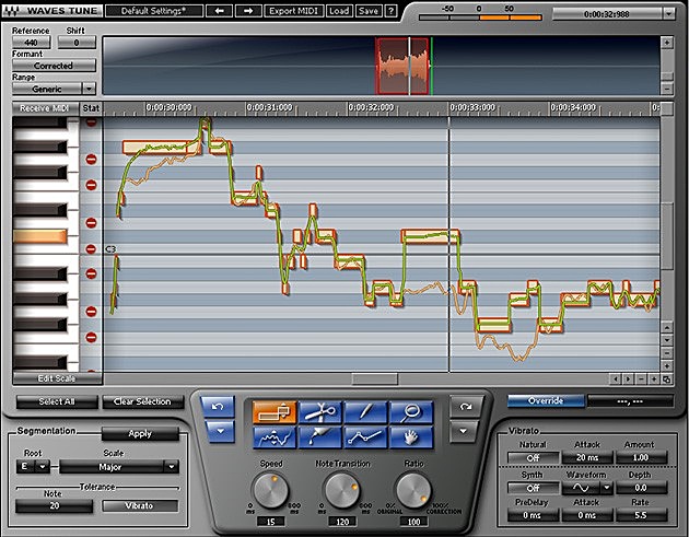 eliminate vibrato with waves tune plugin